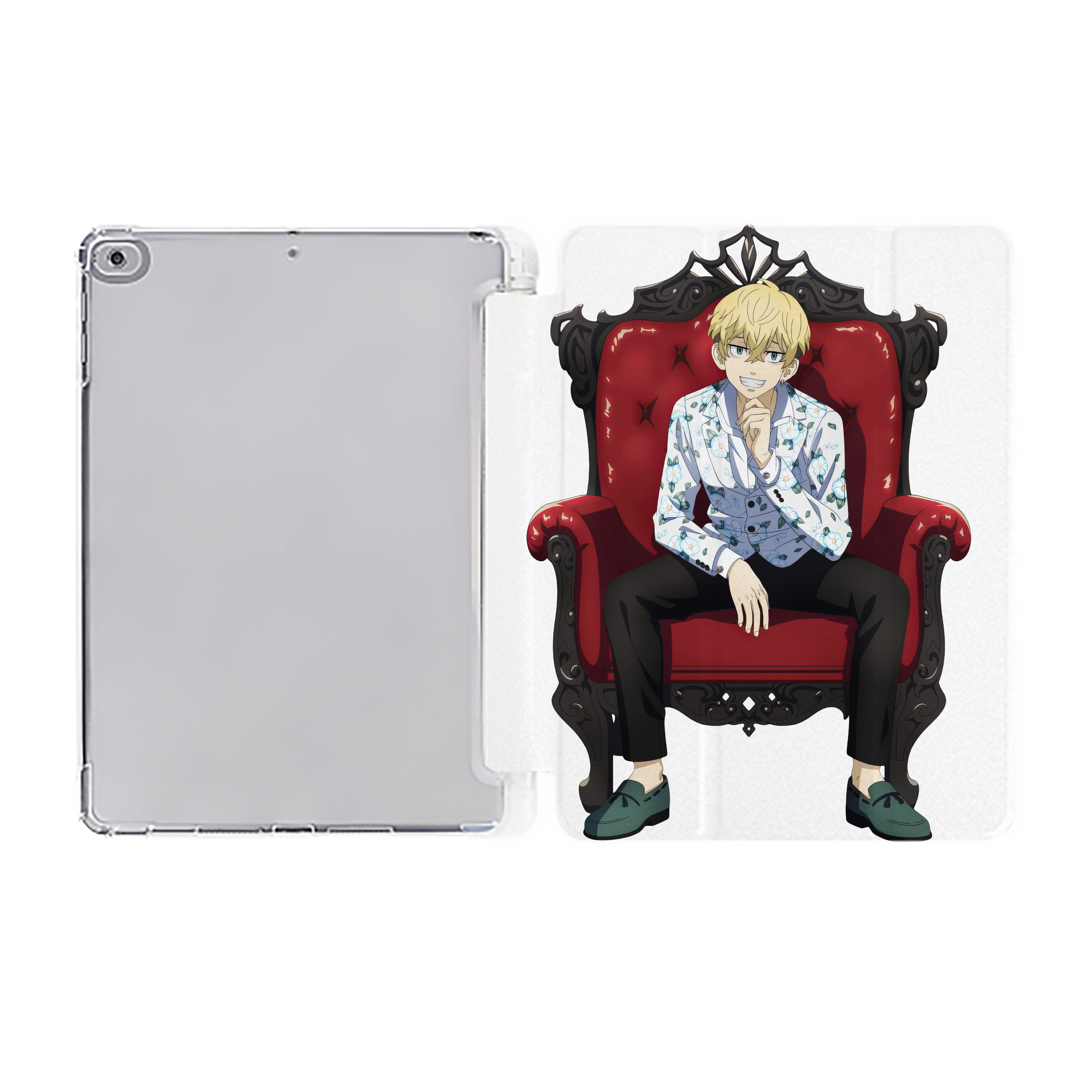（画像用） 東京リベンジャーズ Tokyo Revengers IPad ケース ペン収納付き 三つ折りスタンド PUレザー×シリコン 対応機種9.5/10.5/10.9インチ